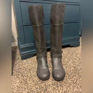 Charcoal grey riding boots -knee high